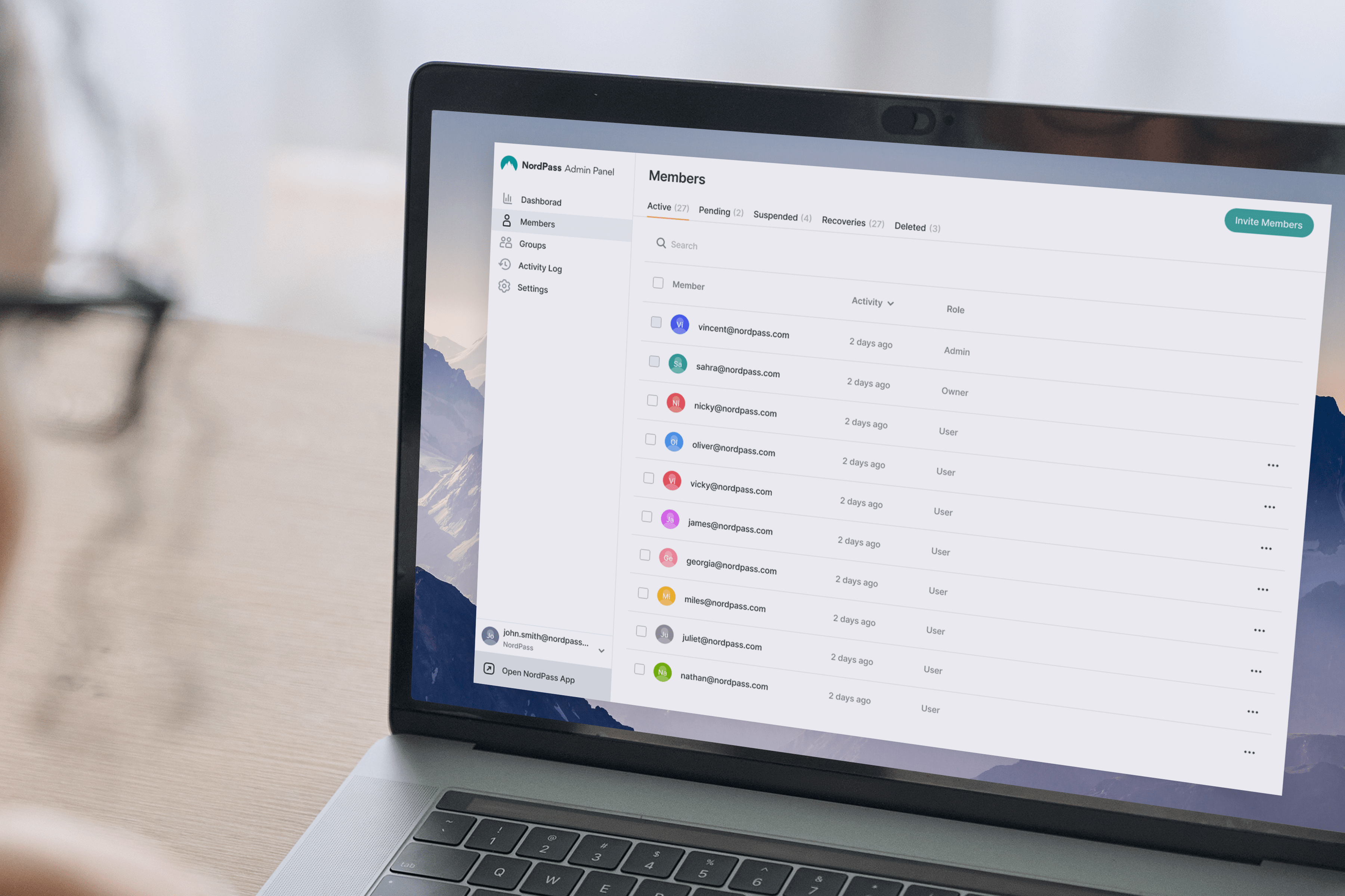 screenshot of NordPass Business